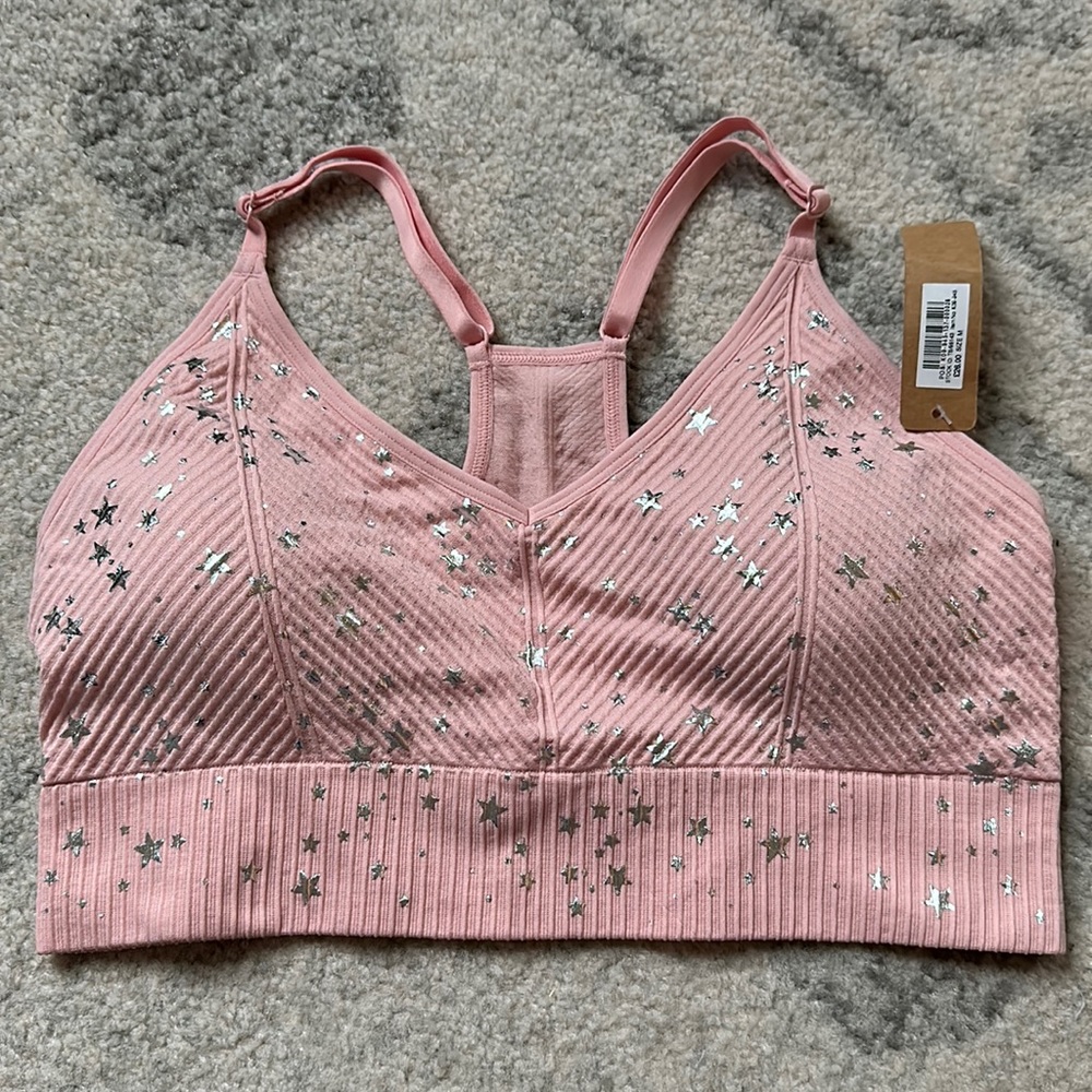 Victoria, secret seamless lightly lined bra with metallic stars - NWT